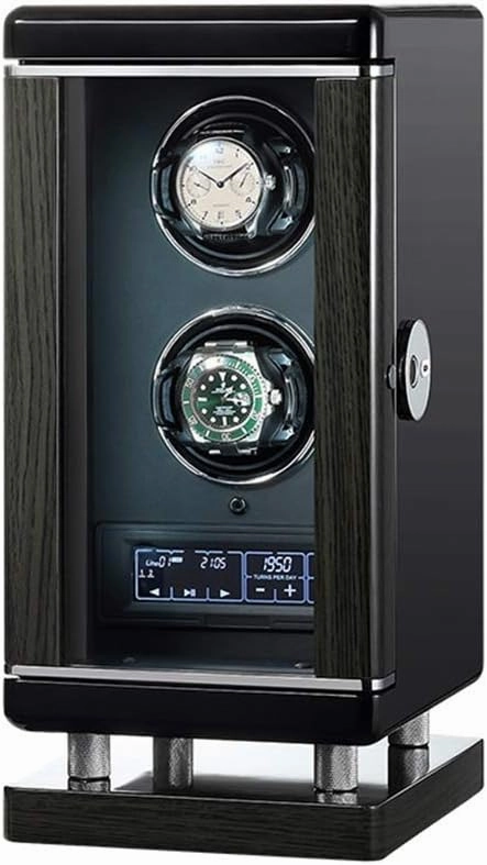 Watch Watch Winder Case with Quiet Motor,Watch Motor Shaker Storage Box with Fingerprint Unlock and Ultra-Quiet Motor,Led Illumination,6 Rotation Mode Setting