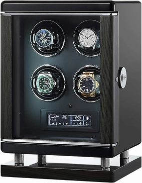 Watch Winders Luxury Smart Watch Winder Automatic Mechanical Watch Motor Shaker Storage Box with Fingerprint Unlock (A 9 Slots)