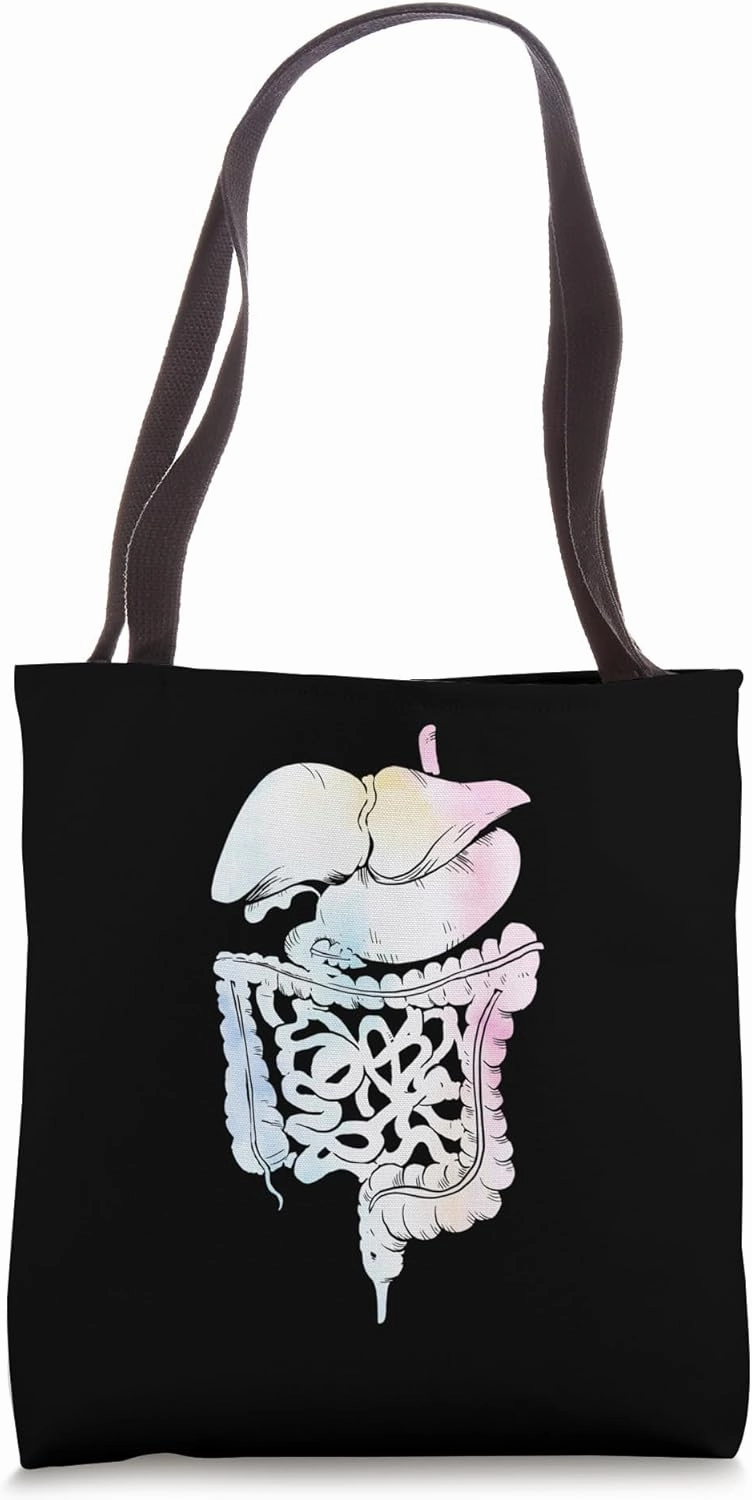 Watercolor Digestive System Art Gastroenterology Specialist Tote Bag