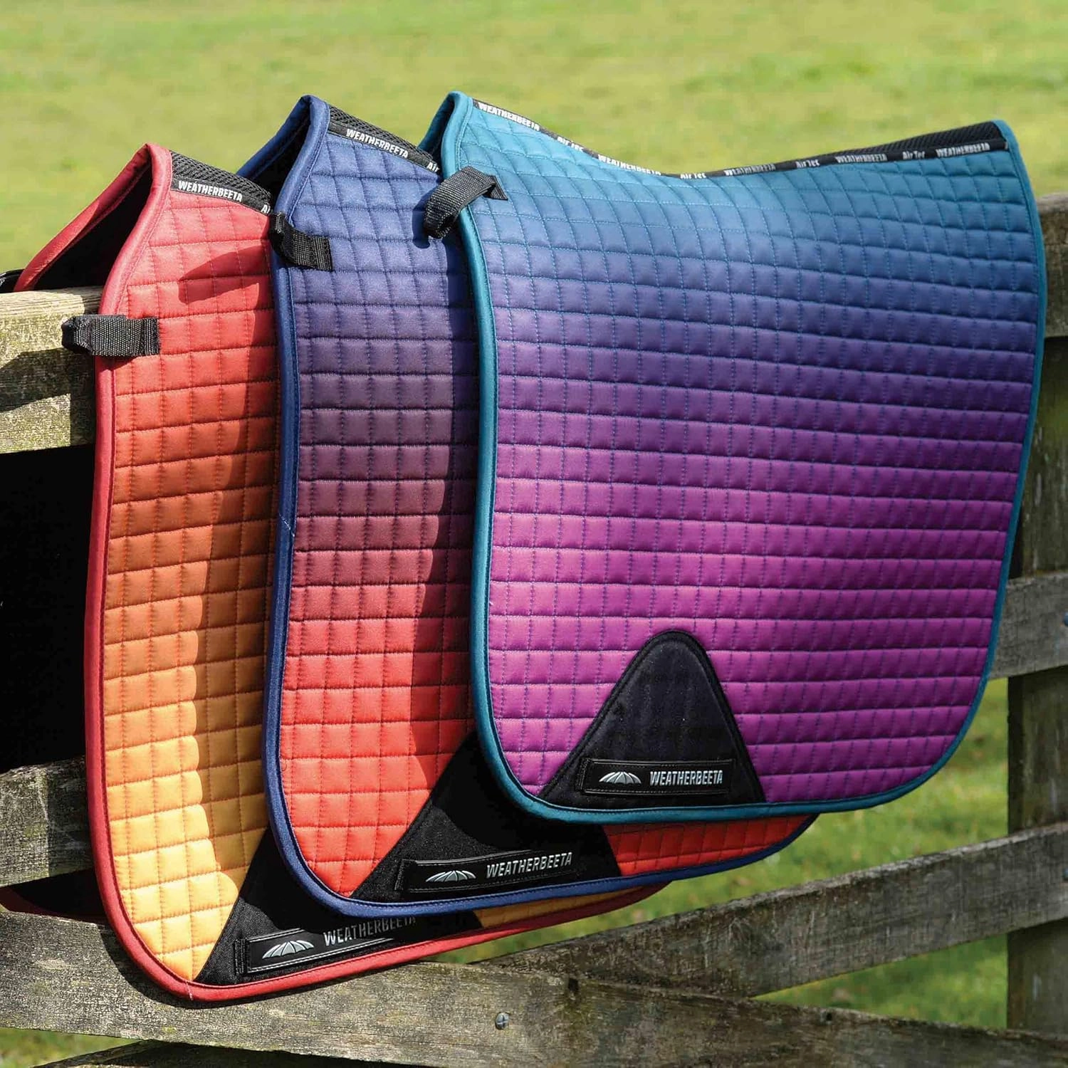 WeatherBeeta Prime Ombre Dressage Saddle Pad, Lagoon Mist, Full