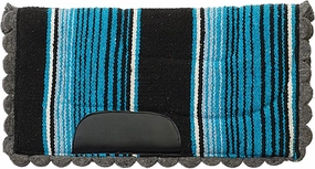 Weaver Equine 23" x 23" Pony Scalloped Navajo Horse Saddle Pad, Shock Absorbing Western Saddle Pad for Protection, Durable Equine Supplies, ‎Pink
