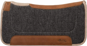 Weaver Leather Contoured Jute Wool Blend Felt Saddle Pad, 30"x30",Black/Gray
