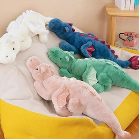 Weighted Dragon Stuffed Animal 10Lbs 43.3" Soft and Sturdy Weighted Stuffed Animals for Adults and Kids, Large White Dragon Plush