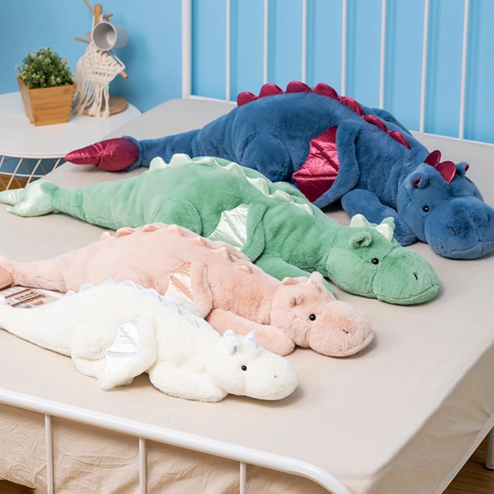 Weighted Dragon Stuffed Animal 10Lbs 43.3" Soft and Sturdy Weighted Stuffed Animals for Adults and Kids, Large White Dragon Plush