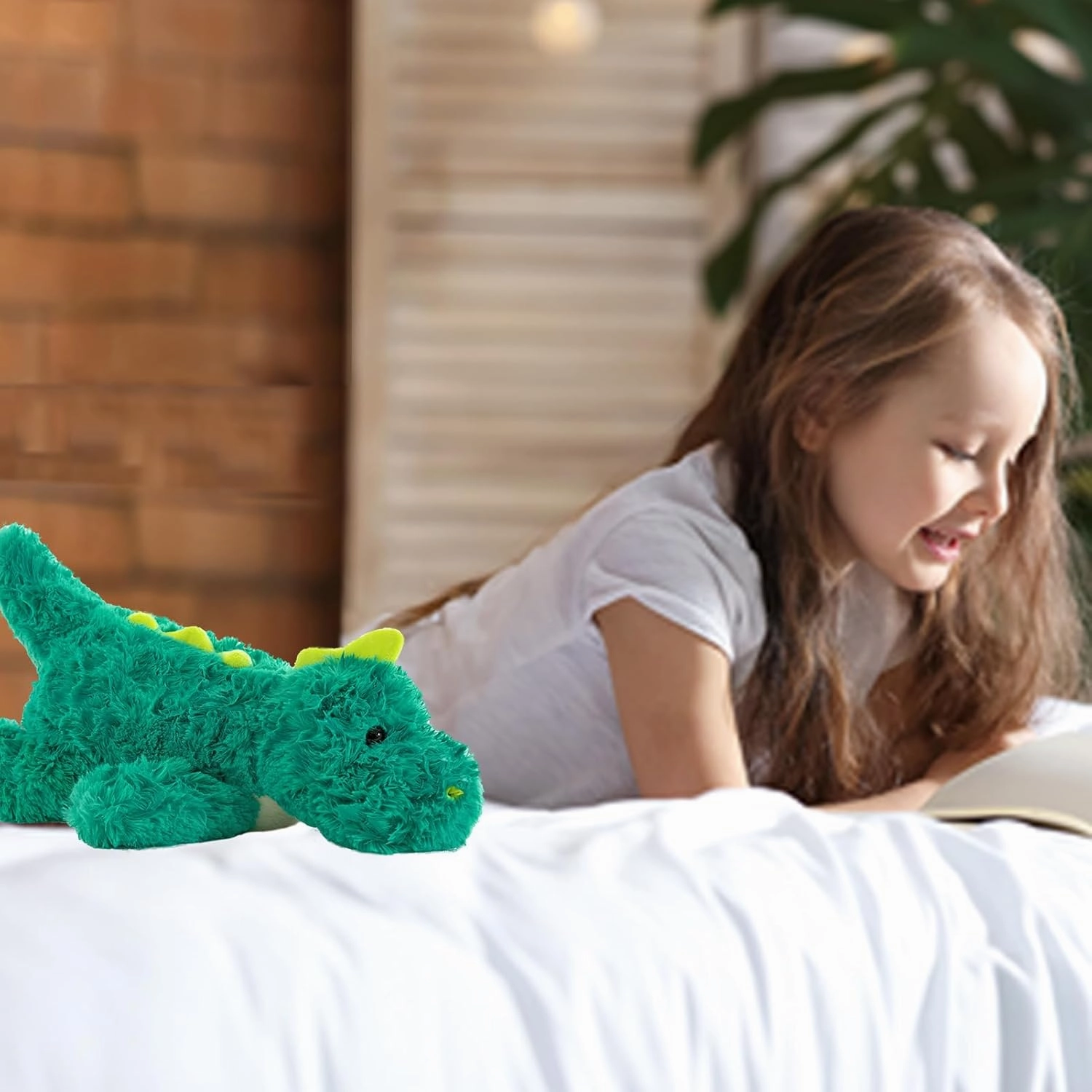 Weighted Stuffed Animals for Kids 1.2Lbs 15.7", Soft Weighted Dinosaur Stuffed Animal, Little Huggable Weighted Plushie for Kids