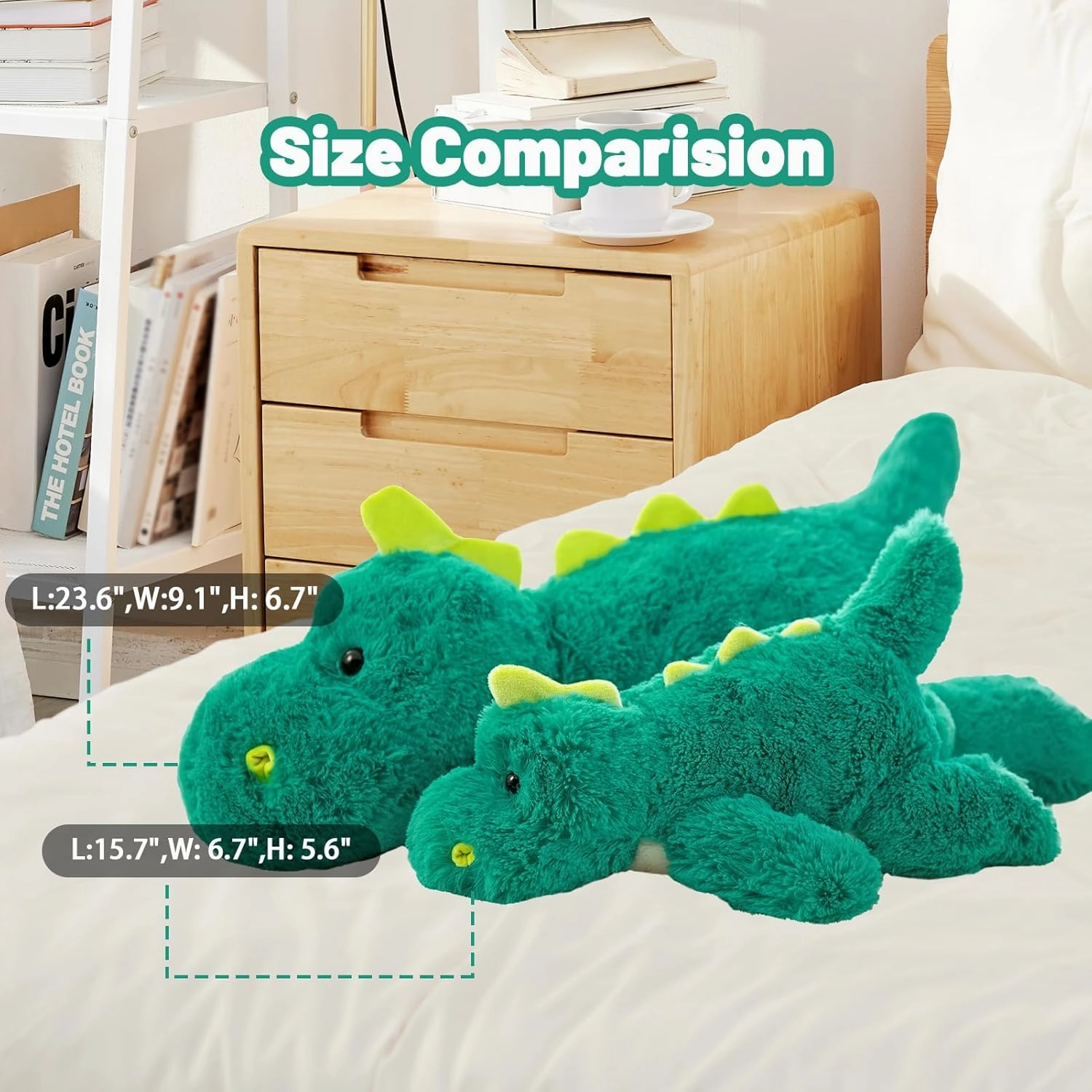 Weighted Stuffed Animals for Kids 1.2Lbs 15.7", Soft Weighted Dinosaur Stuffed Animal, Little Huggable Weighted Plushie for Kids