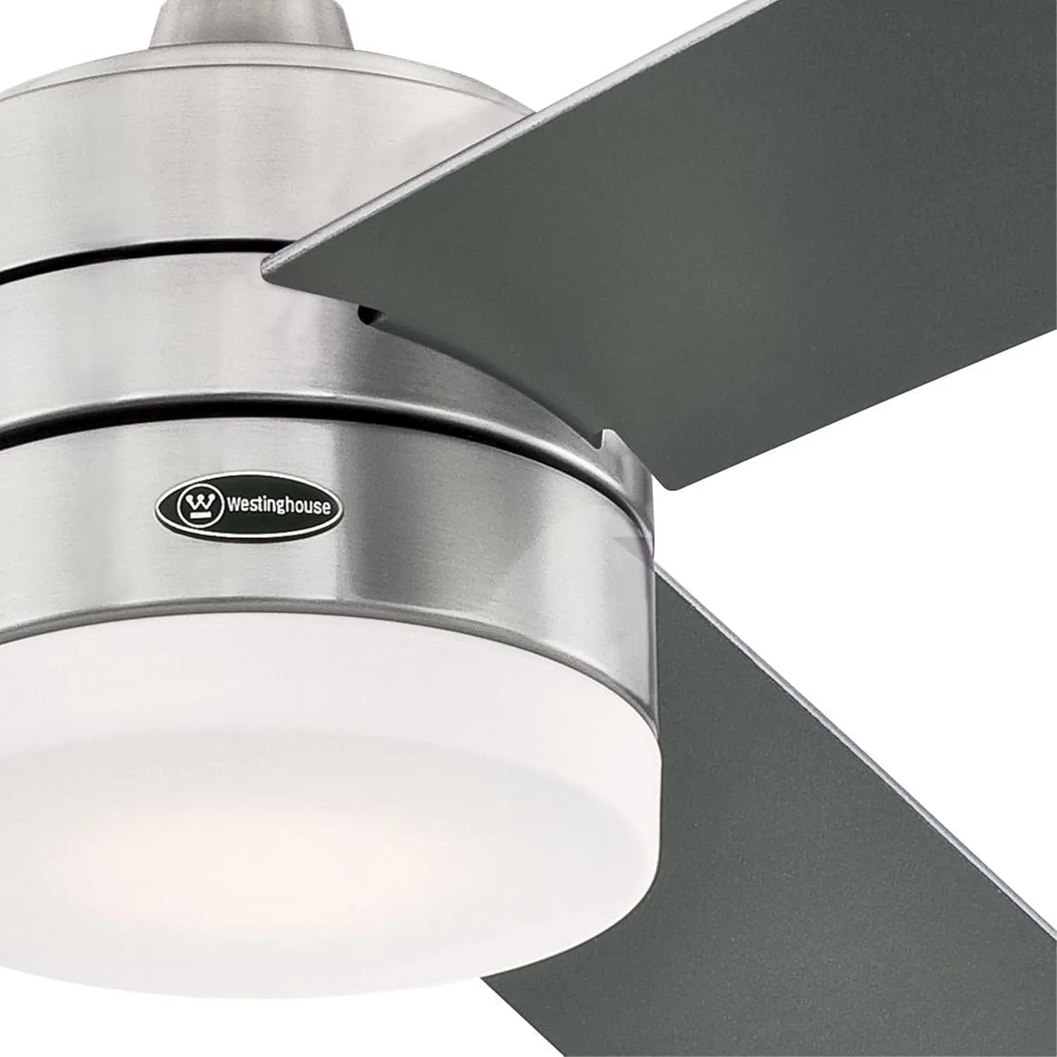 Westinghouse Lighting 74007A00 Modern Alta Vista Works With Alexa Smart Wifi Ceiling Fan with LED Light, Remote Control 52 Inch Brushed Nickel Finish, Opal Frosted Glass, A Certified for Humans Device