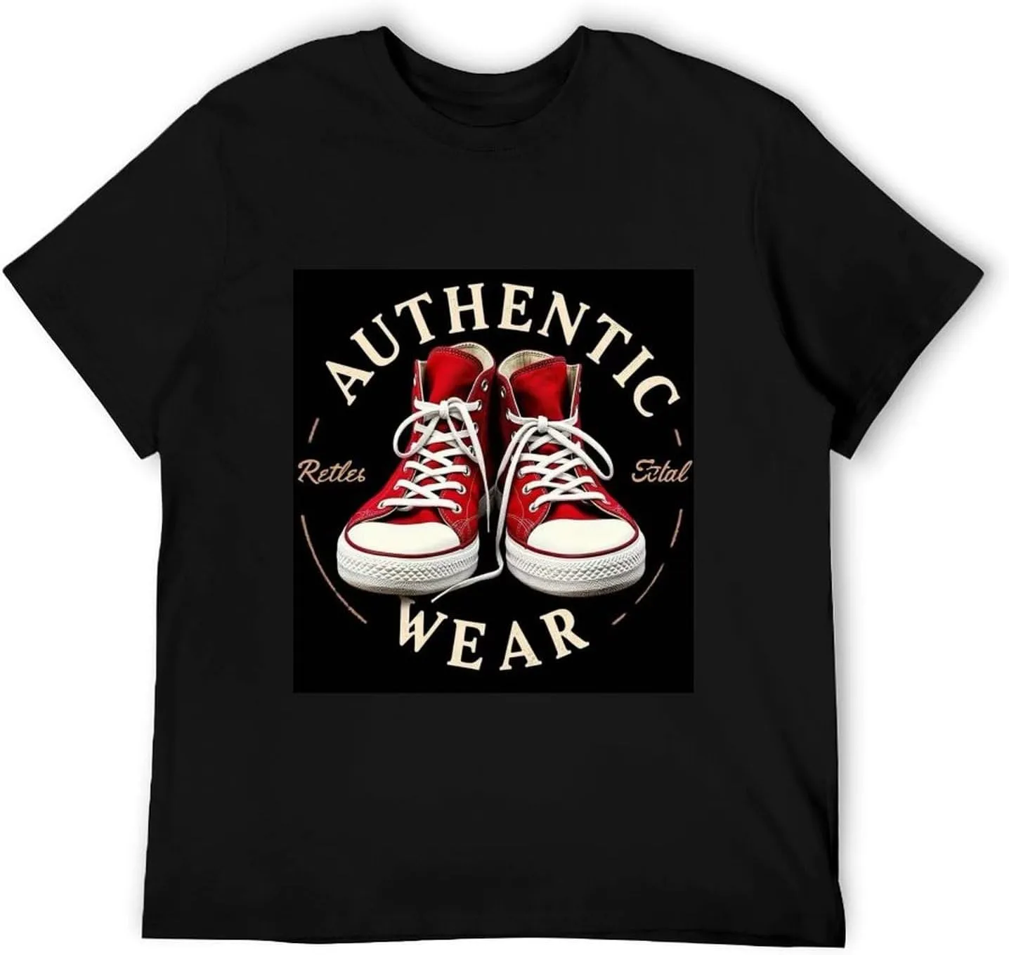 White Casual Cotton Tee for Men Summer Short Sleeve Streetwear T-Shirt Lightweight Top Weekend Wear Tee Rock 'n' Roll