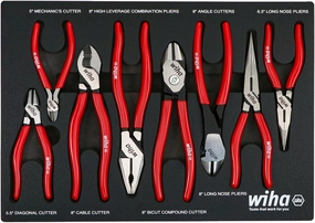 Wiha 34682 8 Piece Classic Grip Pliers and Cutters Tray Set