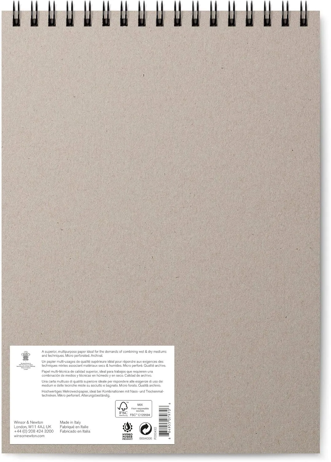 Winsor & Newton Professional Mixed Media Pad, 9" x 12", 30 Sheets, 250gsm, White