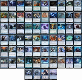 Wizard Commander Deck - Mono Blue - EDH - 100 Card - Custom Magic The Gathering Deck - Very Strong!