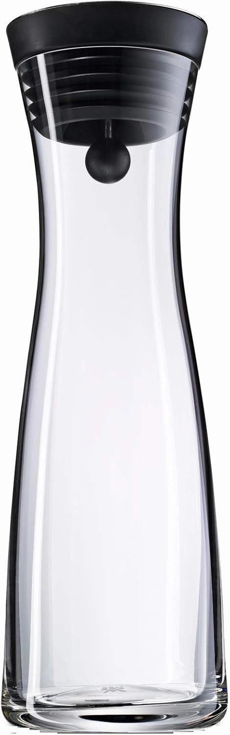 WMF Basic Water Decanter 1L Height 29 cm Close-Up Stopper Glass Cromargan® Stainless Steel,Silver