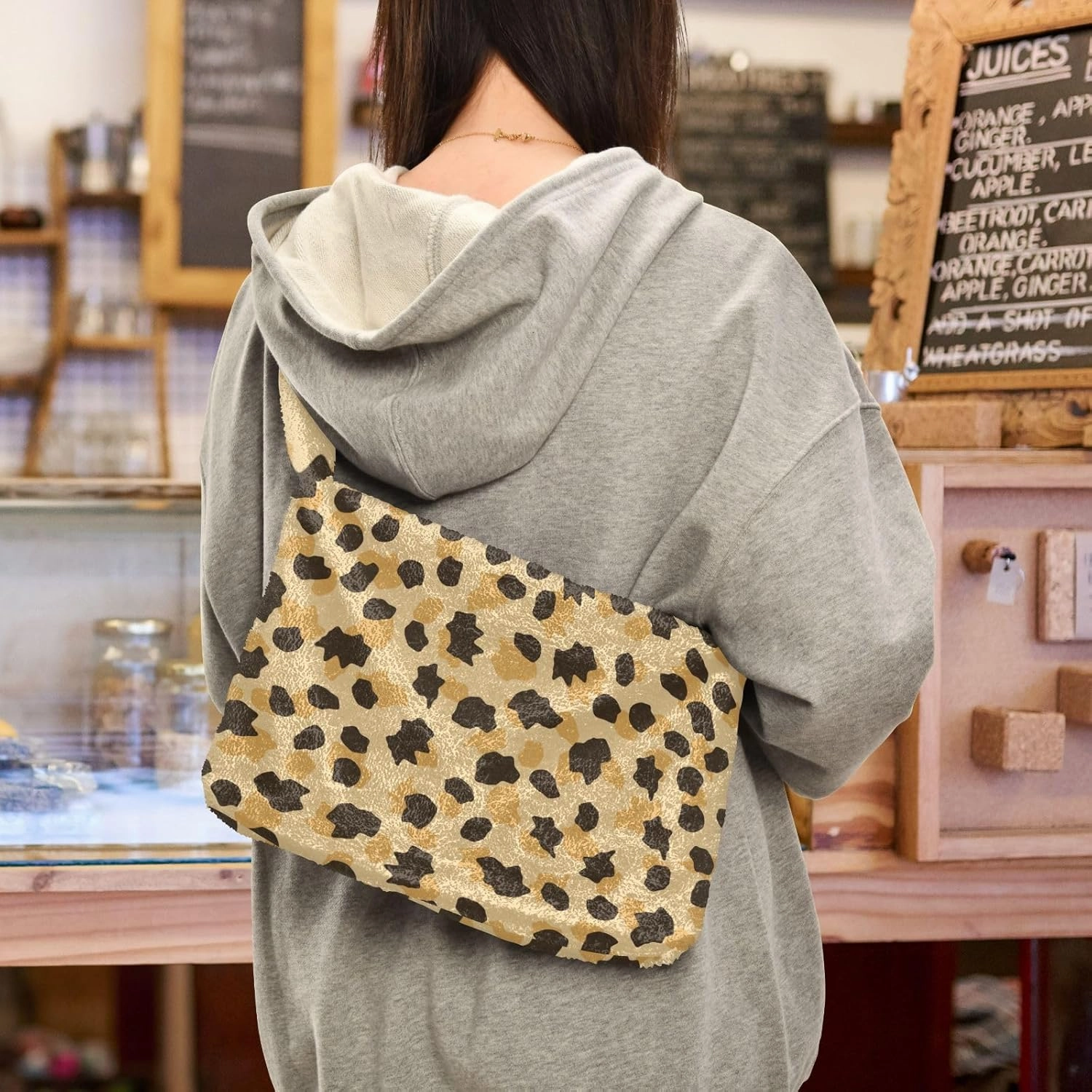 Women Ladies Cute Pinstripe Plush Shoulder BagTote Handbag Purse Faux Fur Shopping Dating Bag Multicolor 1