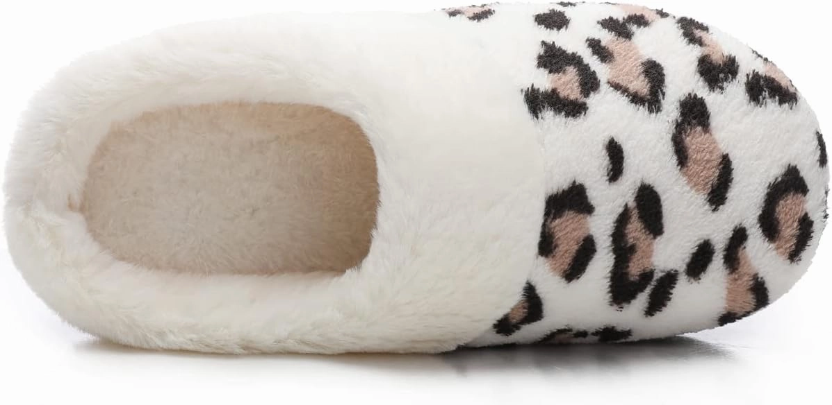Women's Cozy House Slippers Memory Foam Furry Bedroom Slippers Anti-Slip Sole for Indoor Outdoor Use