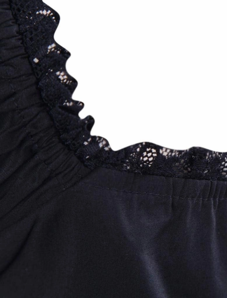 Womens Classic Black Layered Lace-up Goth Lolita Dress
