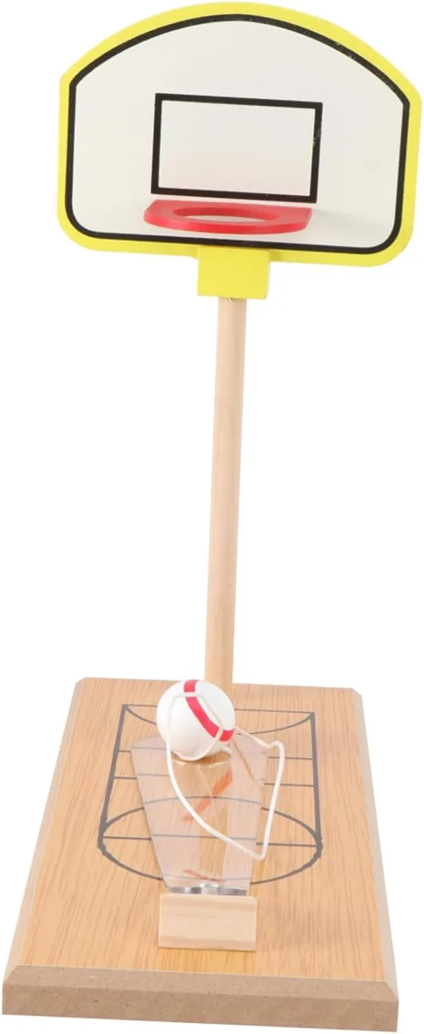 Wooden Mini Hoop Basketball Game Tabletop Basketball Toy for Boys and Girls Interactive Parent-Child Game Fun Desktop Basketball Set