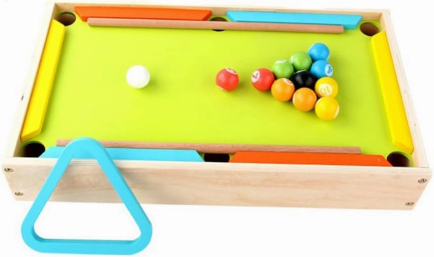 Wooden Billiards Mini Billiards Table for Interactive Educational Game Props Early Learning Fun Playroom Activities