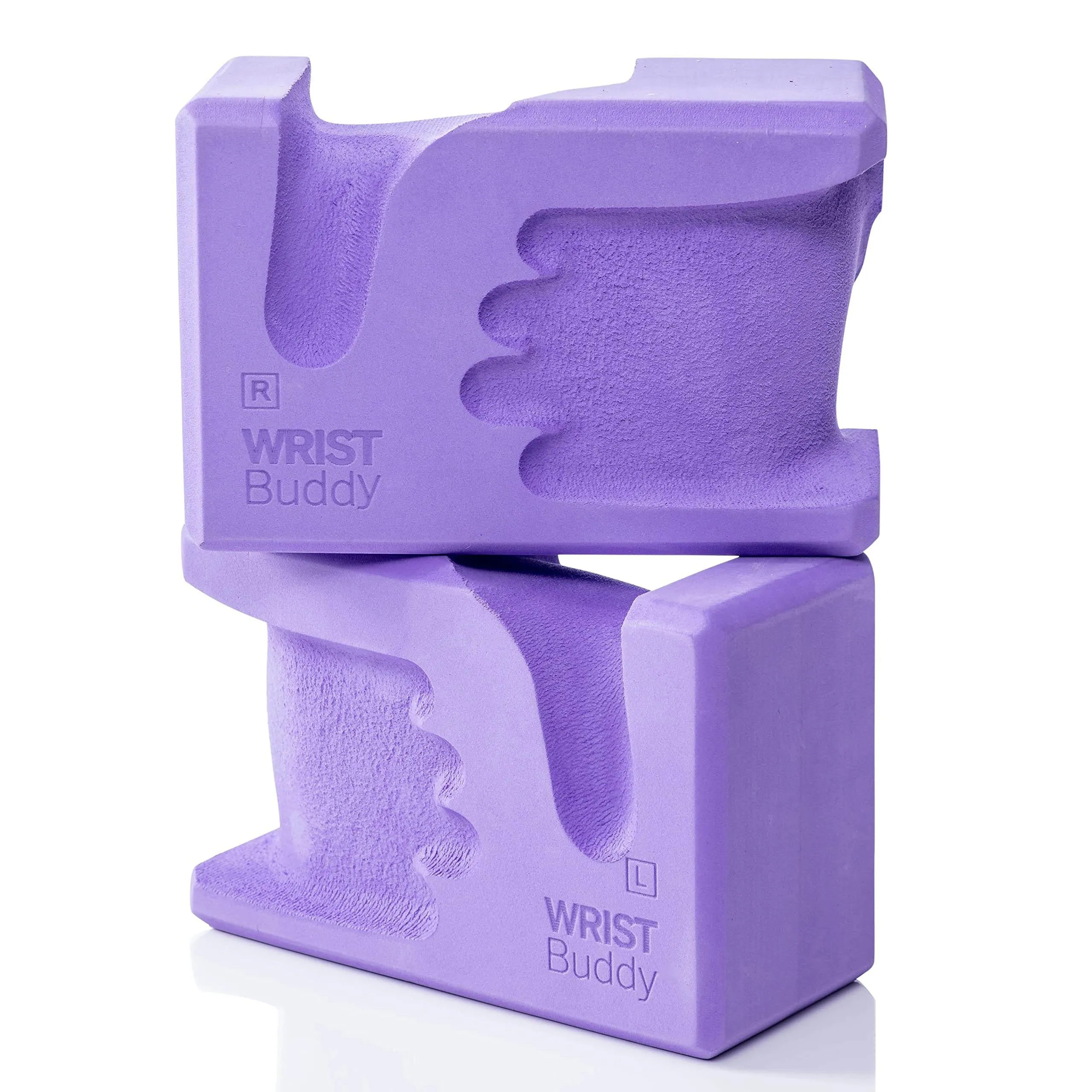 WRIST Buddy® Yoga Blocks 2 Pack | Reduces and Prevents Wrist Pain, Enhances Comfort Stability and Grip Strength on the Blocks | Hand-Shaped Blocks | EVA Foam Accessories Set | Best Gifts for Yoga