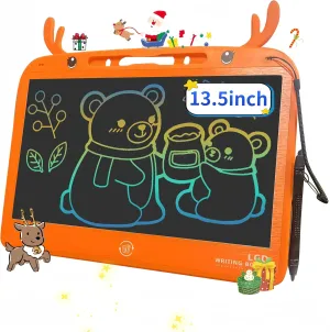Writing Tablet for Kids 13.5 Inch Colorful LCD Writing Tablet Erasable Reusable Electronic Drawing Pad for 3 4 5 6 7 Years Old, Colorful Doodle Board Christmas Birthday Gift