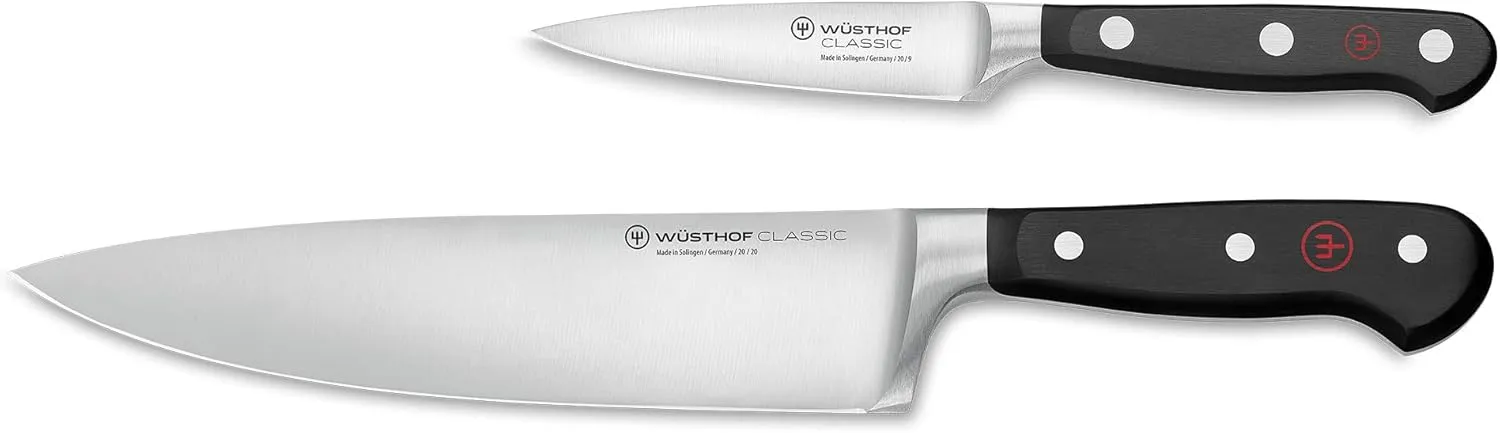 WÜSTHOF Classic 2-Piece Chef's Knife Set, Black