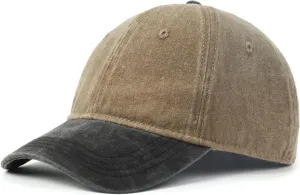 XXL Oversize Washed Denim Baseball Cap,Low Profile Jean Sports Cap for Big Heads 23.5"-25.5",Large Pigment Dyed Dad Hat