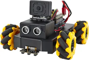 Yahboom AI Smart Robot Kit for UNO R3 Mecanum Wheel with ESP32 Camera App Control FPV Video Suitable for STEM Programming Education Kid Electronic Kit