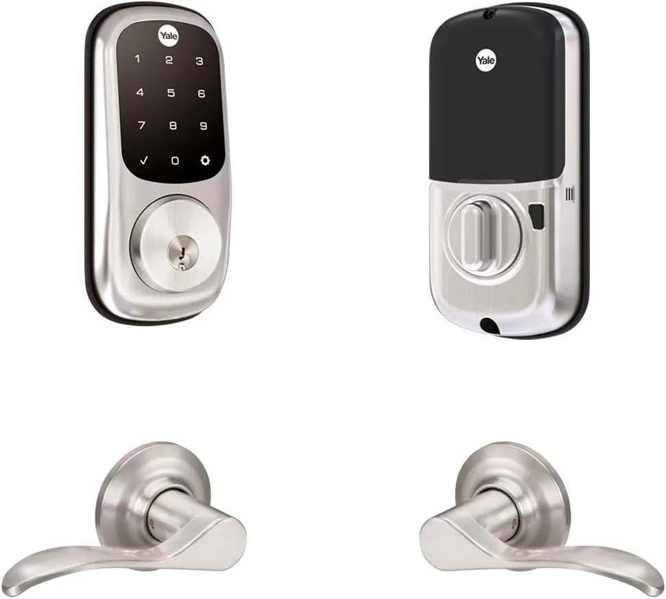 Yale Security B-YRD226-ZW-NW-619 Yale Assure Lock Z-Wave Norwood Works with Ring Alarm, Smartthings, and Wink Smart Touchscreen Deadbolt with Matching Lever, Satin Nickel