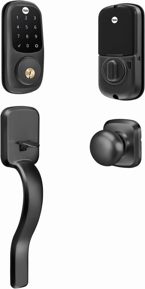 Yale Assure Lock Touchscreen with Ridgefield Handleset in Black