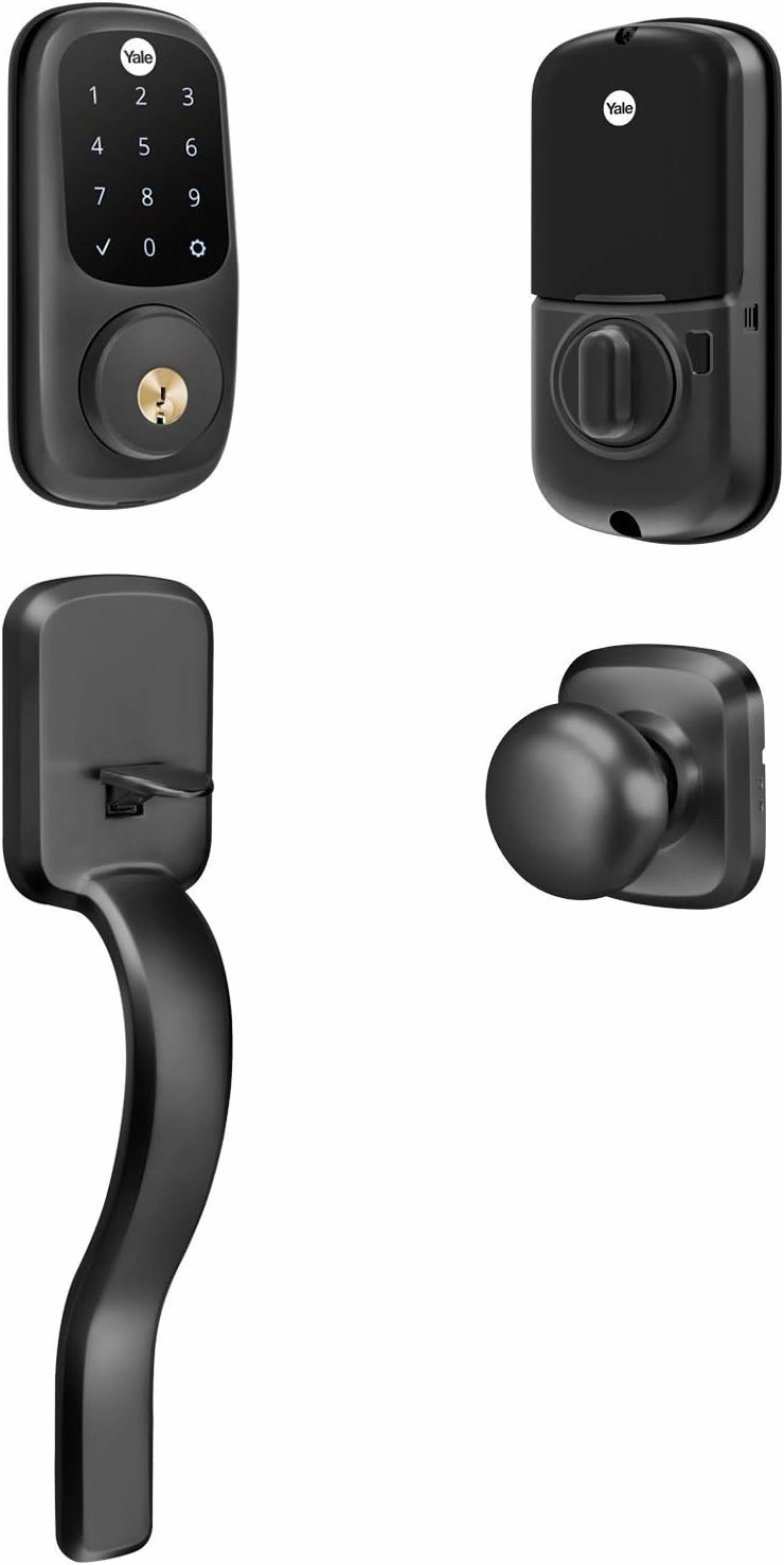 Yale Assure Lock Touchscreen with Ridgefield Handleset in Black