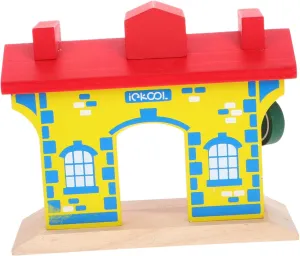 YARNOW Railway Station Playset with Track Building Accessories Interactive Train Enhances Teamwork and Skills Boys