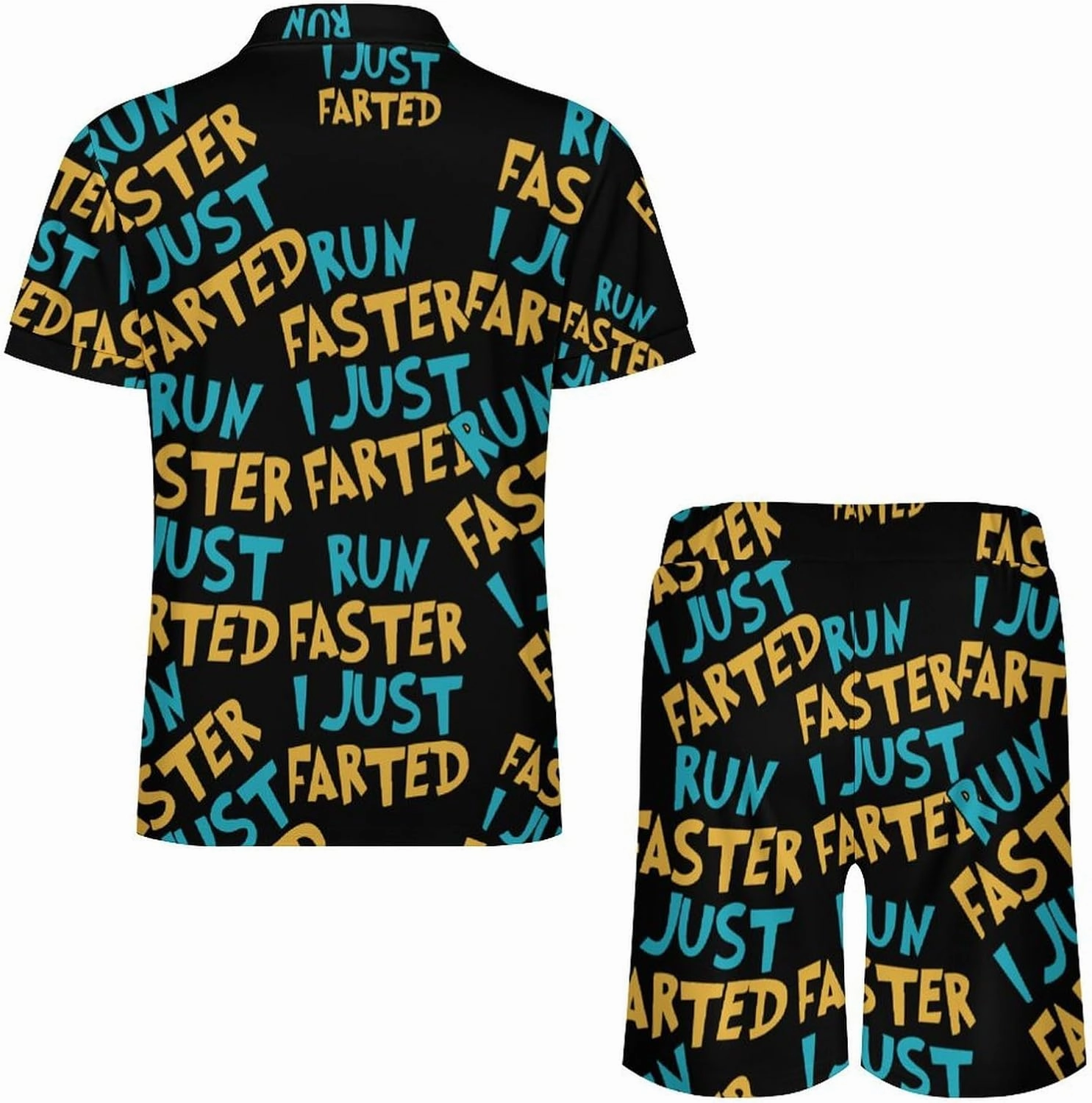 Yepp I Just Farted Fashion Mens Polo Shirts And Shorts Set Summer Outfits 2 Piece