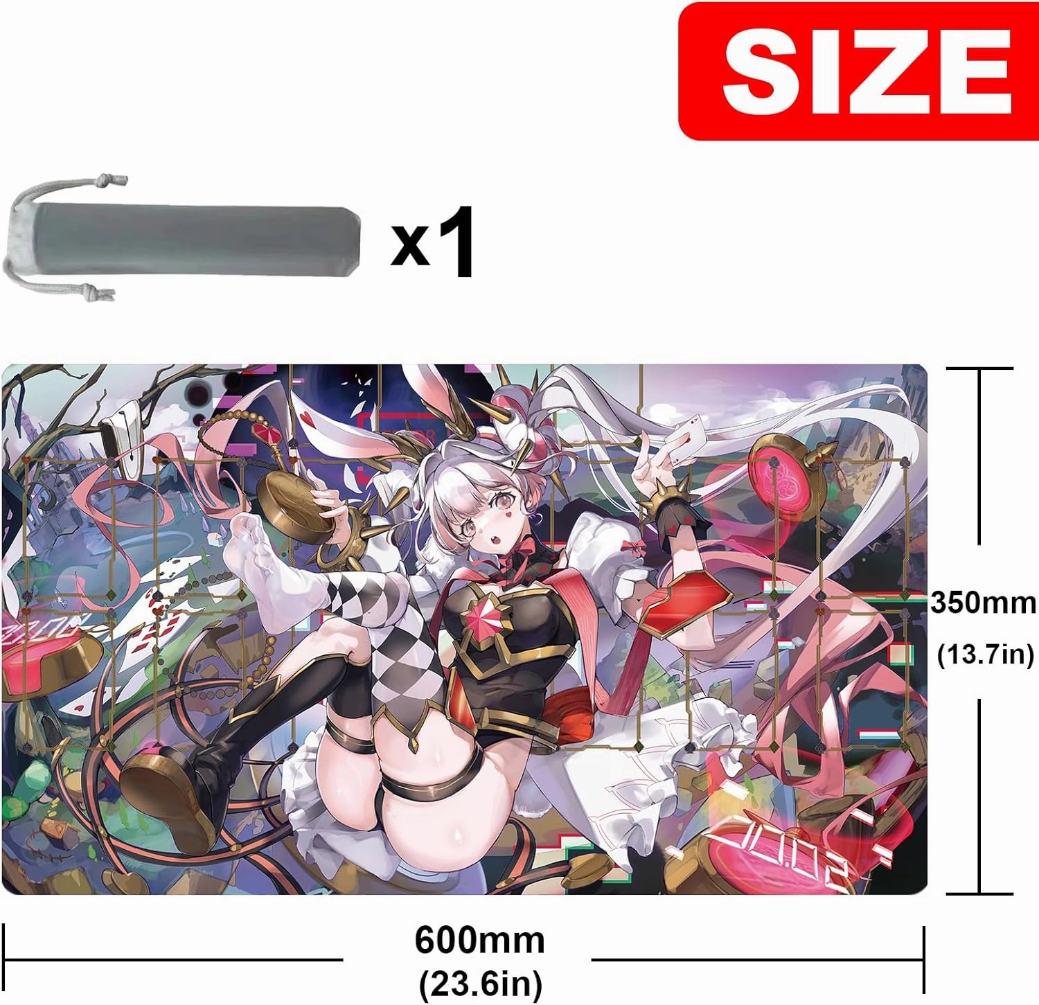 ygo Maliss playmat Card Rubber Mat Duel Gaming Competition Pad Card Binder Deck 23.6x13.7in