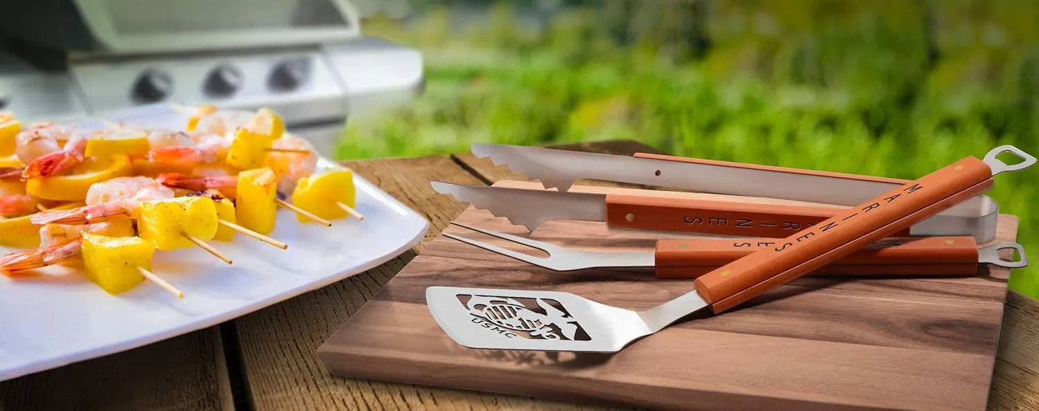 YouTheFan Universal Classic Series 3pc BBQ Grill Set