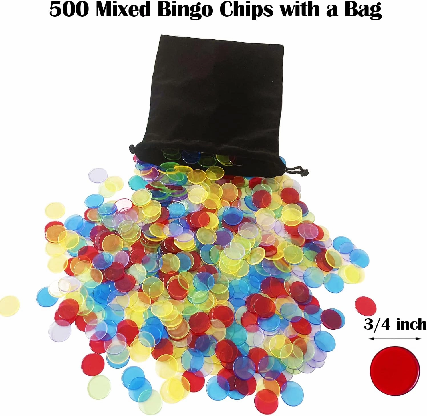Yuanhe Jumbo Bingo Game Set - 11" Metal Round Cage, 75 Colored Balls, 100 Bingo Cards, 500 Mixed Chips and Master Board for Large Groups, Parties